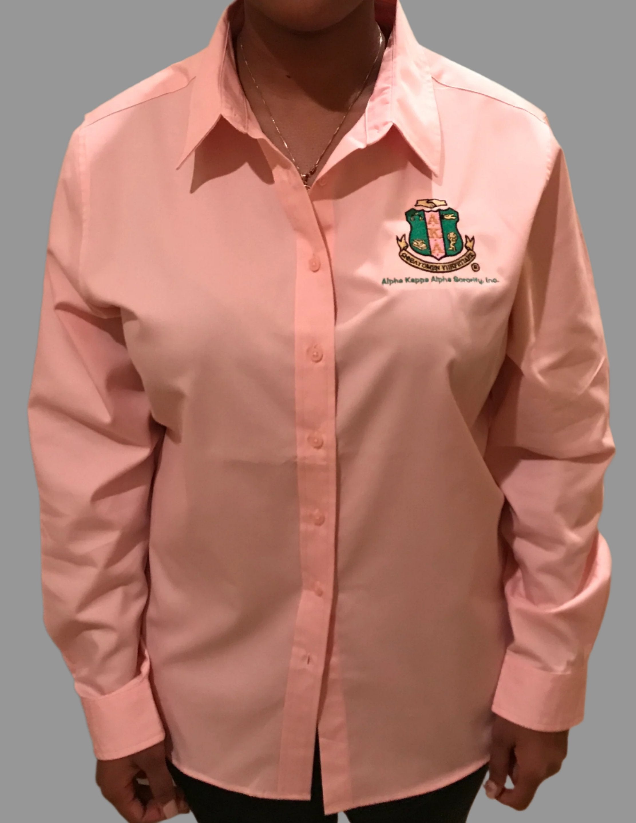 aka dress shirt Alpha Kappa Alpha AKA Greek Letters Floppy Bowtie Dress Shirt Bow Tie Dark Green / AKA Letters