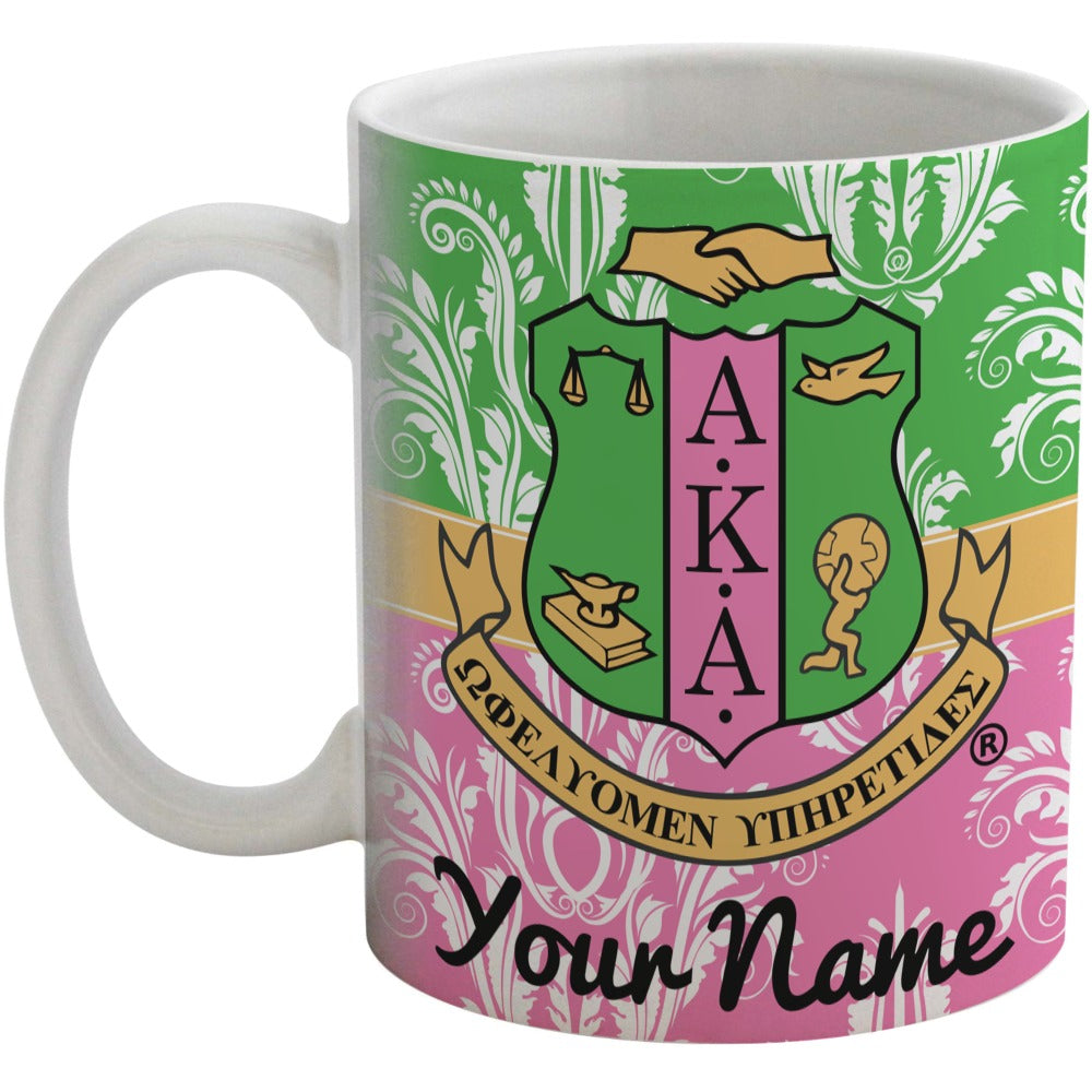 AKA & Damask Coffee Mug – Joan's Monogram